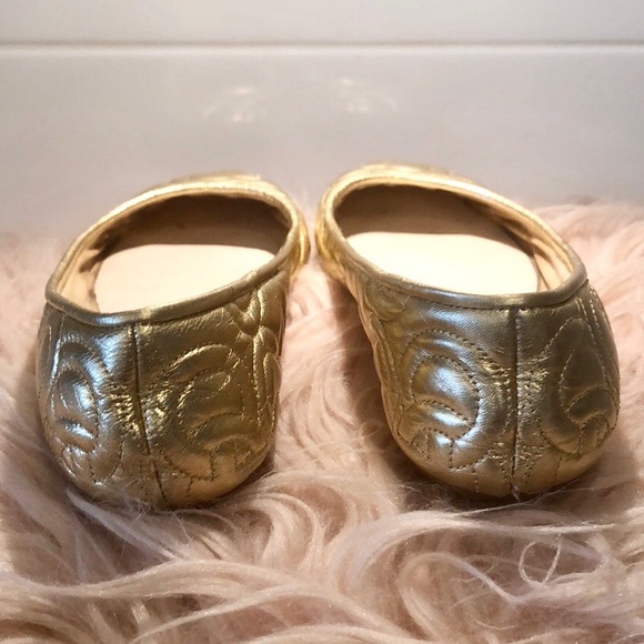 Coach Laticia Metallic Gold Flats - Picture 7 of 9